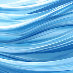 Bottom of the image features fluid blue wavy shapes and patterns 