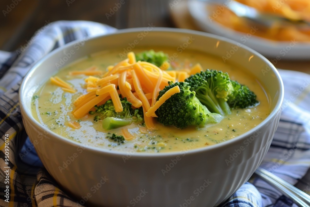 Sticker broccoli and cheddar soup