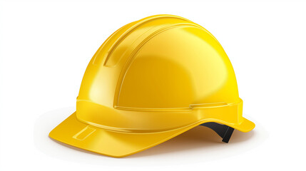 3d vector icon of a yellow construction helmet