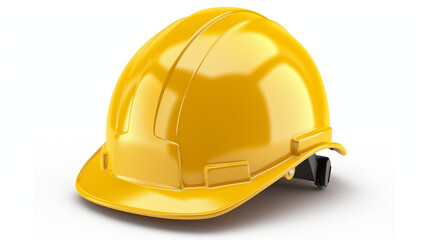 3d vector icon of a yellow construction helmet