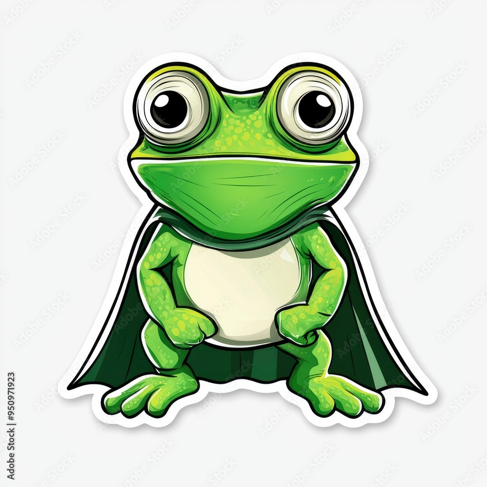 Poster super frog with cape