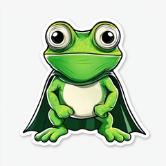Obraz premium Super Frog with Cape