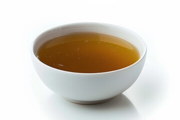 Broth bowl on white background
