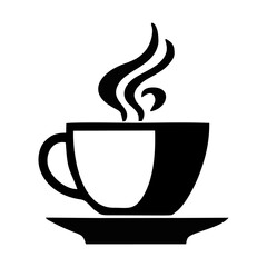 a clean black and white cup of coffee. Cappuccino, tea, coffee, herbal drink, poured into a clean pink cup and isolated on a blank background. customized vector illustration