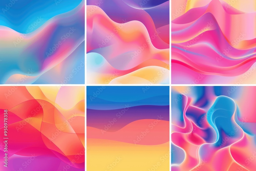 Poster a collection of vibrant and unique color backgrounds