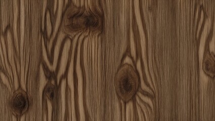 Natural wood grain pattern with knots on a rich brown background.