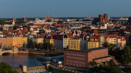 Miasto Wroclaw mosty Pomorskie © sopthedrone