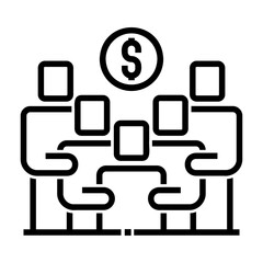 social family gathering Line Icon