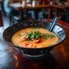 Tom Yum is a spicy Thai soup.