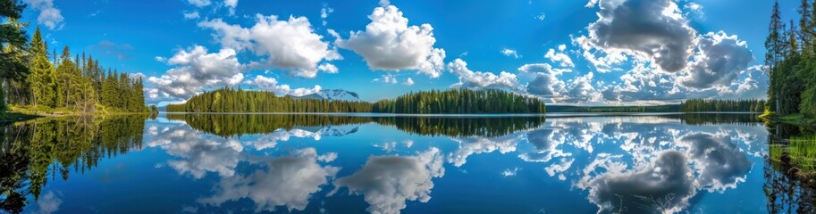 Obraz premium Tranquil Lake Reflection