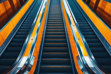 Escalator seen from above
