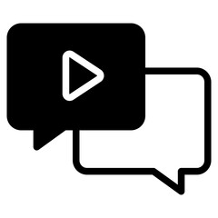 Fototapeta premium Video Message Icons