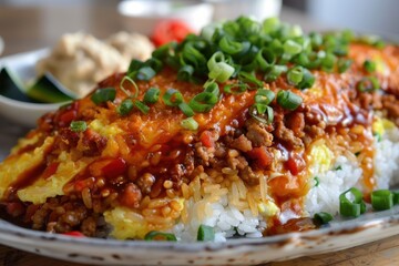 Japanese style omelette rice