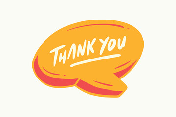 Handwritten Thank you lettering for greeting, colorful typography, lettering collection