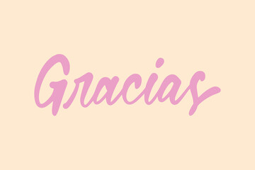 Handwritten Thank you lettering for greeting, colorful typography, lettering collection