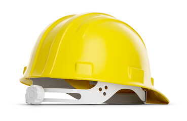 Fototapeta premium Yellow Construction Hard Hat Isolated. Transparent PNG.