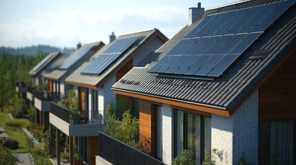 Fototapeta premium Solar Panel Homes