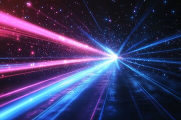 Naklejka premium Abstract motion speed glowing effect background created with Generative AI