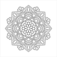 Spiritual Grace mandala coloring book page