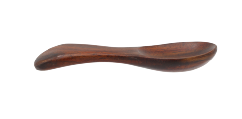 Souvenir wooden spoon isolated on transparent background (PNG File)
