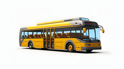 Fototapeta premium Articulated Bus 3d cartoon