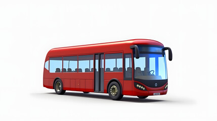 Articulated Bus 3d cartoon