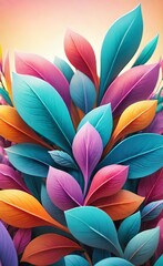 colorful background with flowers