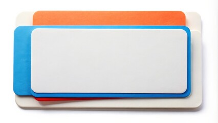 Blank name tag stickers for personalized identification with adhesive backing