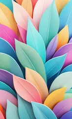 pattern with colorful leaves