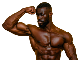 Photo of black muscular man flexing his muscle shoulder person human.
