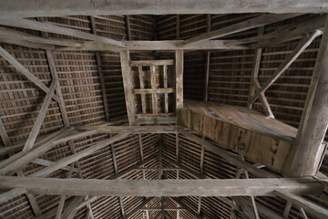 Charpente des halles du Faouët, Morbihan, Bretagne