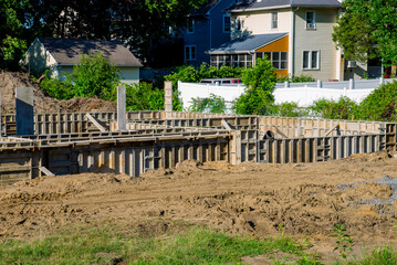 iron formwork for a new foundation