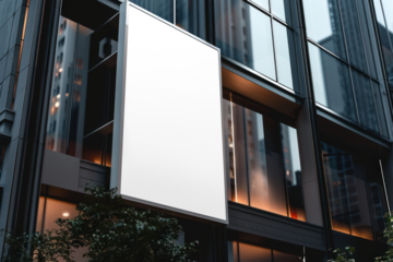 PNG Urban building billboard mockup, transparent design