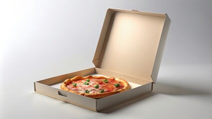 rendering of a pizza box mock up for branding or packaging design projects