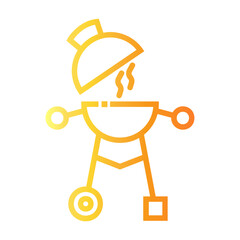 bbq party Line Gradient Icon