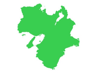 少しゆるい近畿地図　フチなし　マップ