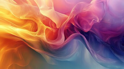 Fluid Shapes and Dynamic Composition: Abstract Digital Art 1