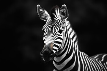 Fototapeta premium Close-up portrait of a zebra. This image is perfect for illustrating a story about animals or Africa.
