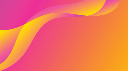 Abstract border background with gradient waves in yellow and pink hues for  backdrop, poster, or cover design