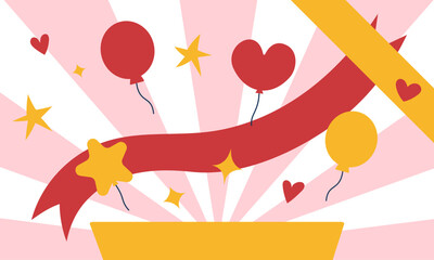 プレゼント開封イラスト