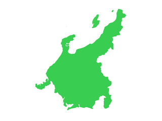 少しゆるい中部地図　フチなし　マップ