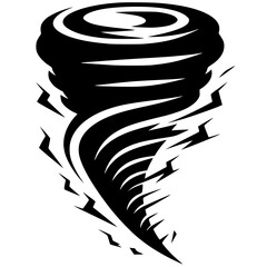 Silhouette di un tornado