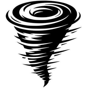 Silhouette di un tornado