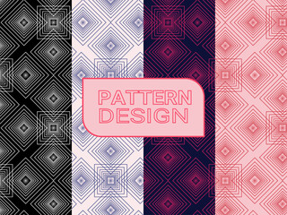 Rainbow vector geometric seamless patterns collection. Abstract geometric pattern design in retro style. Set of bright colorful backgrounds with modern minimal labels. Simple pattern design.