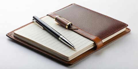 Naklejka premium A stylish pocket planner and pen for staying organized on the go