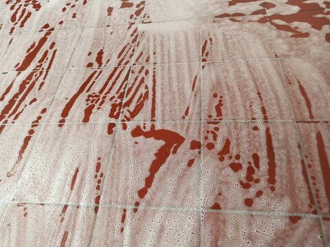 Abstract background. Foamy red floor.