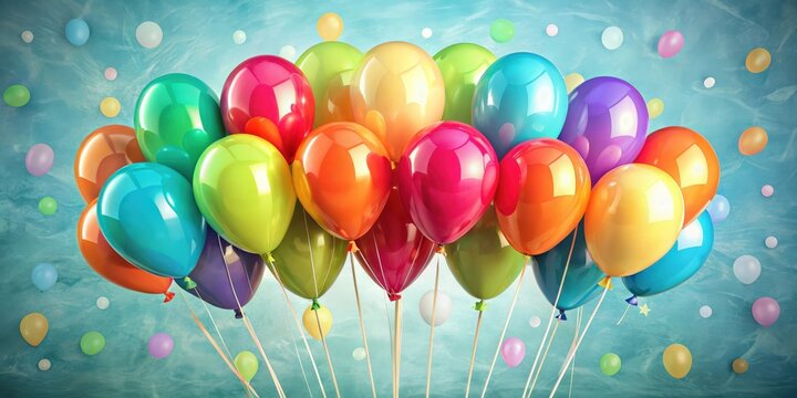 Vintage style congratulations balloon in colorful shades, perfect for celebrations and milestones