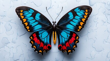 Delicate watercolor depiction of a graceful butterfly, high-quality, delicate elegance, nature's marvel