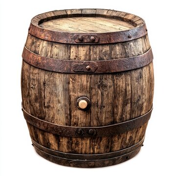 recommend clip art: Rustic wooden barrel, storage, vintage, country, clipart, white background, high quality