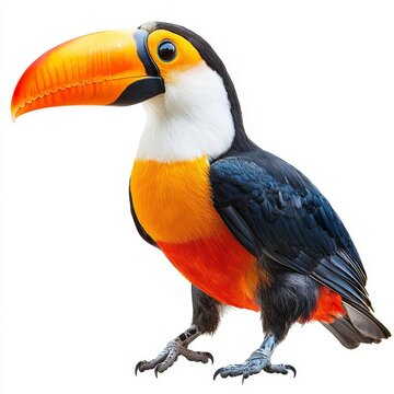 recommend clip art: Vibrant toucan, nature, bird, tropical, clipart, white background, high quality